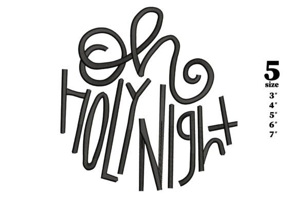 Oh Holy Night Embroidery Design
