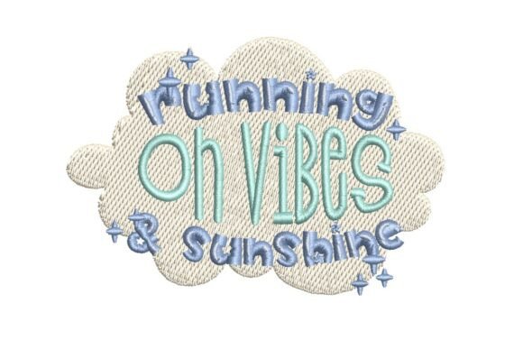 Running on Vibes: A Warm, Uplifting Embroidery Design